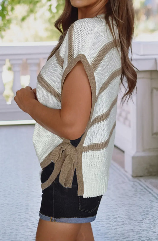 The Tie Side Stripe Knit