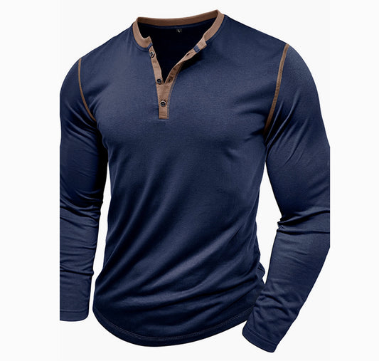 Men's Navy Quarter Button Up image 1