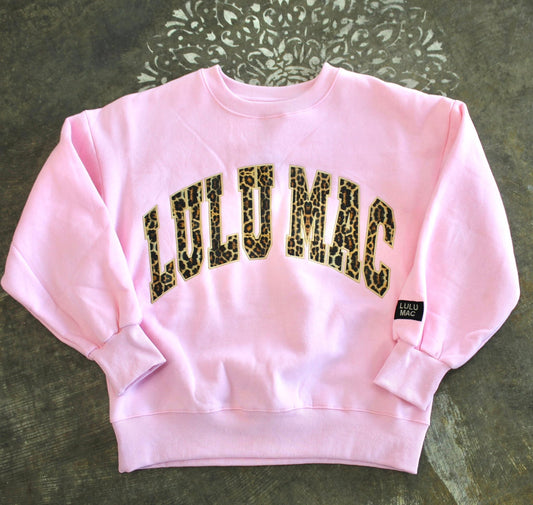 Lulu Mac Pink with Leopard Sweater