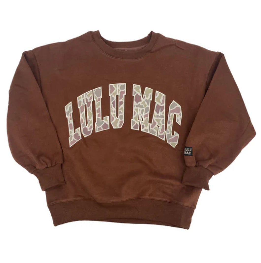 Lulu Mac Brown and Camo Sweater
