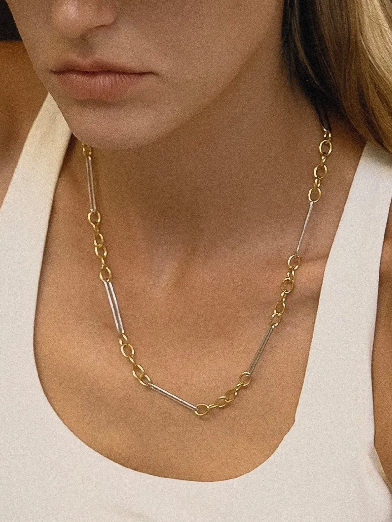Norra 18K Gold Mixed Chain Necklace