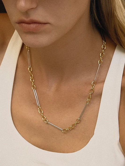 Norra 18K Gold Mixed Chain Necklace