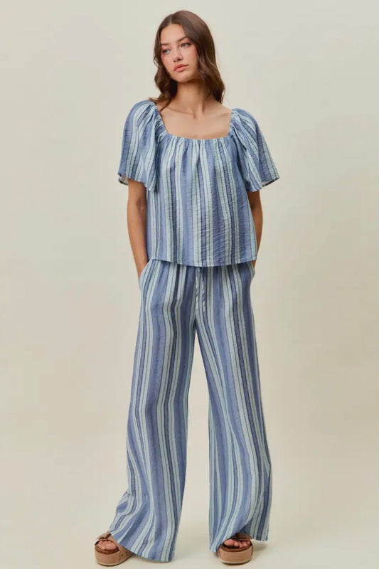 Striped Wide Leg Pants