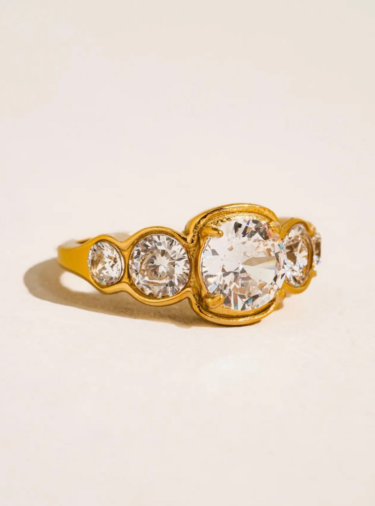 Kate 18k Gold Non-Tarnish Multi Cz Ring