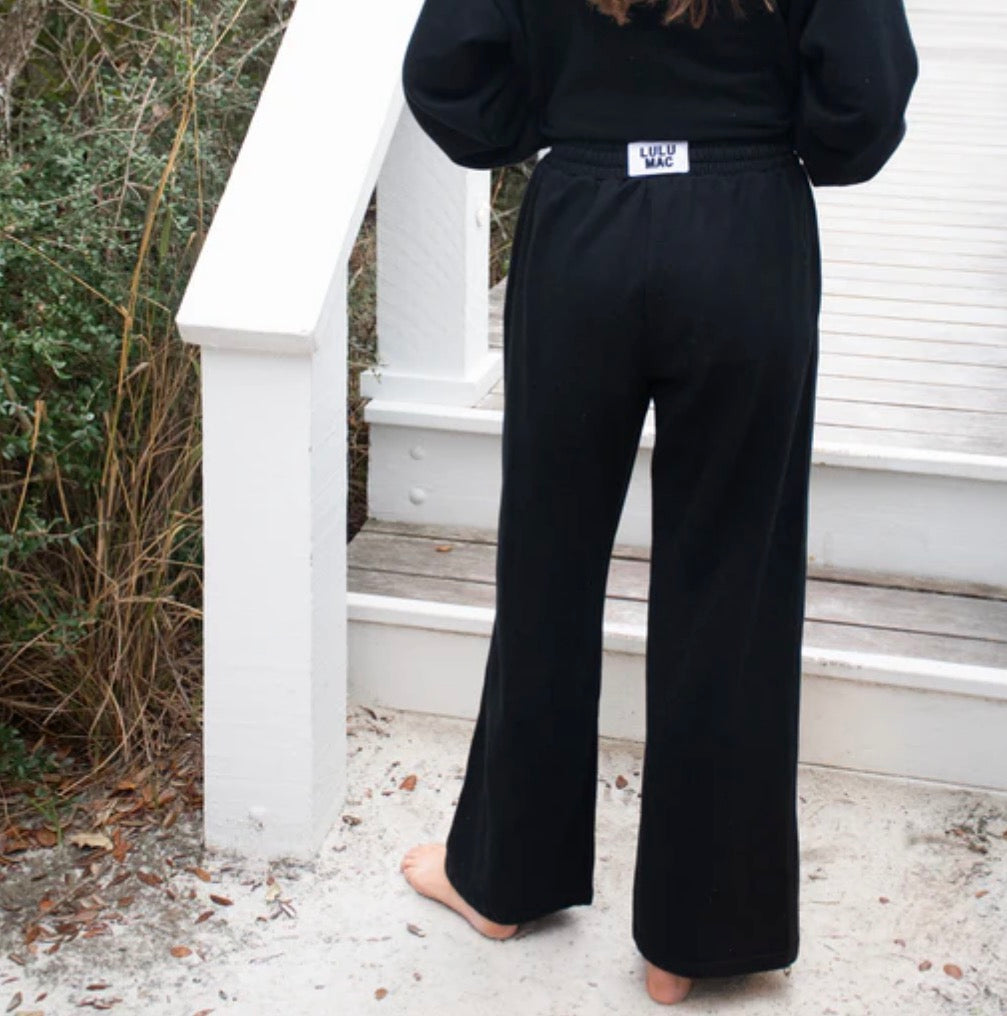 Lulu Mac Terrycloth Pants Black