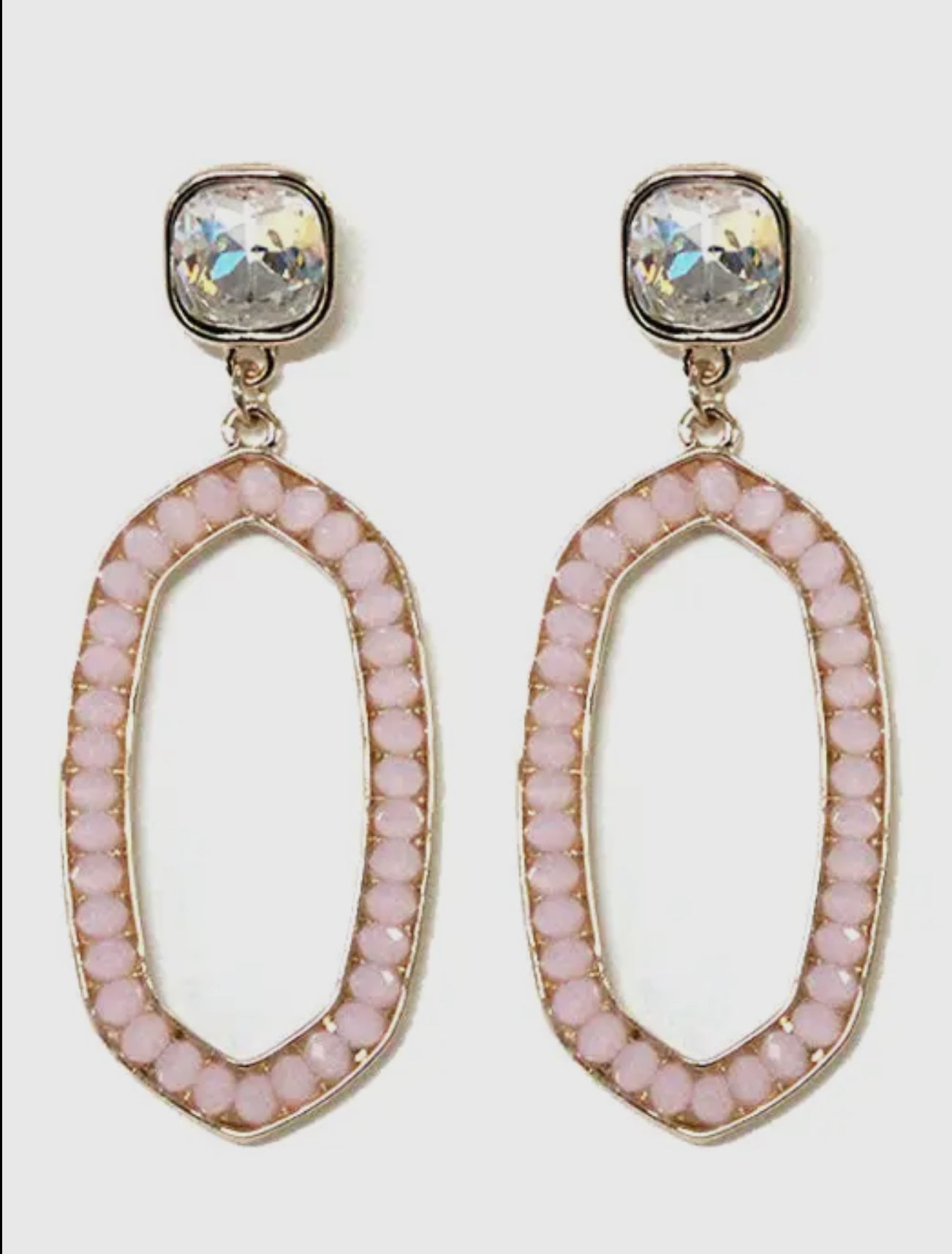 Blush Aura Dangle Earrings