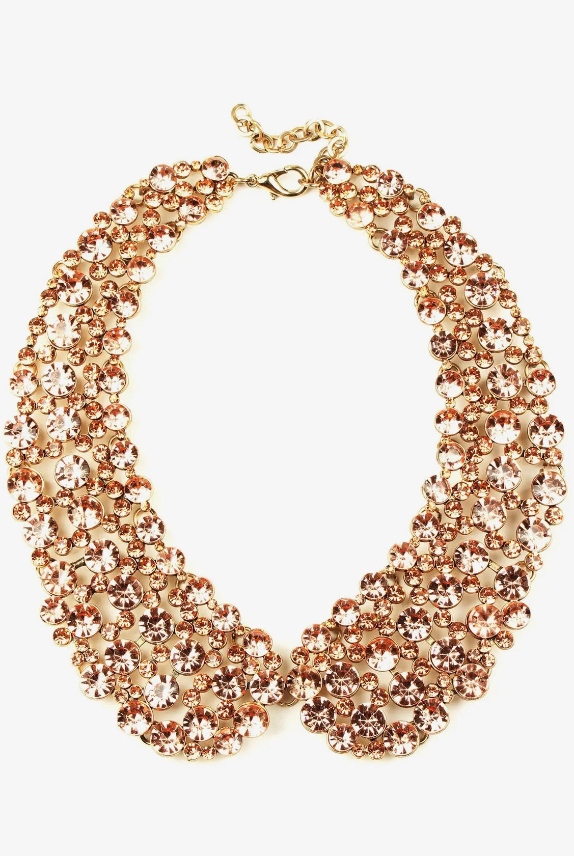 Diana Pale Pink and Gold Collar Necklace