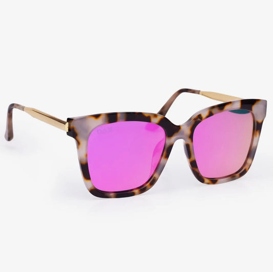 Lyla Pink Polarized Medium Cat Eye Sunglasses