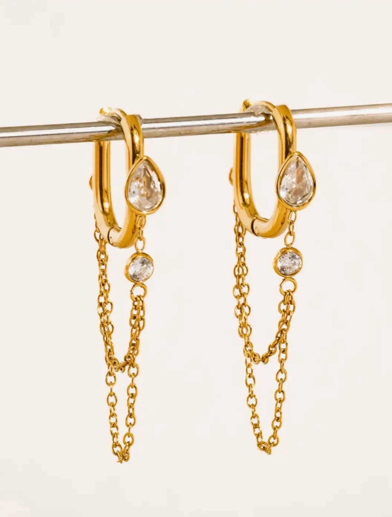 Lucienne 18K Gold Non-Tarnish Drop Earrings