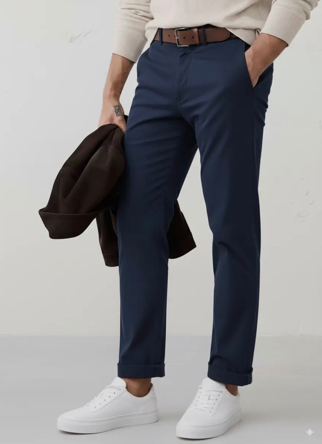 Hawk’s Bay Navy Twill Stretch Chino Pants