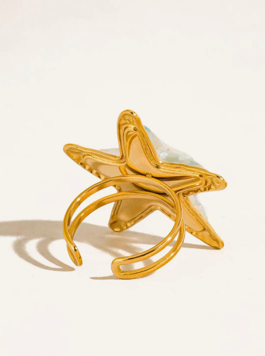 Chatelet 18K Non-Tarnish Starfish Ring