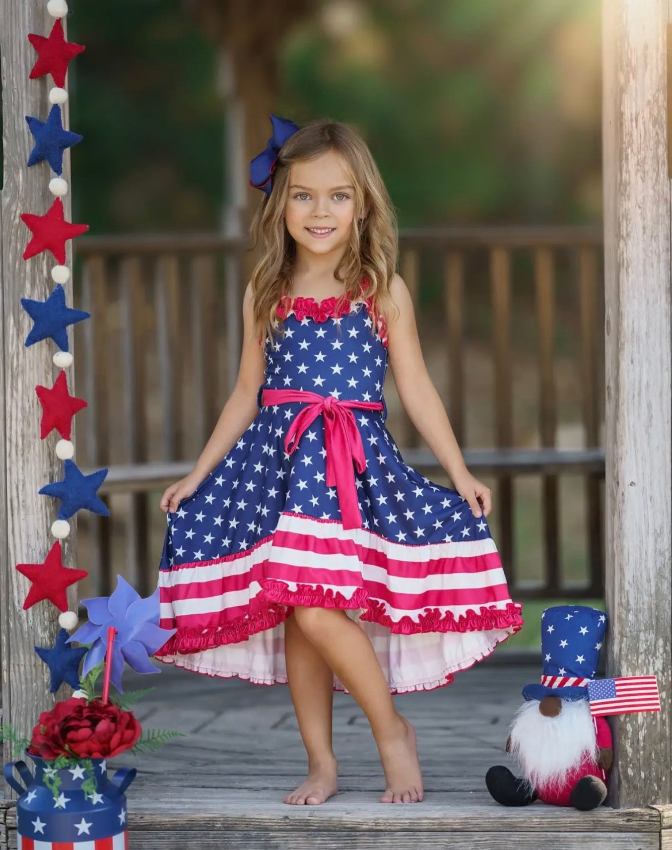 Baby You're A Firework Hi-Lo Dress Blue / 6Y/6X Baby You're A Firework Hi-Lo Dress Blue / 6Y/6X