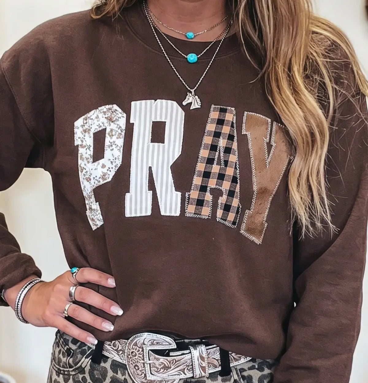 PRAY Patchwork Sweater