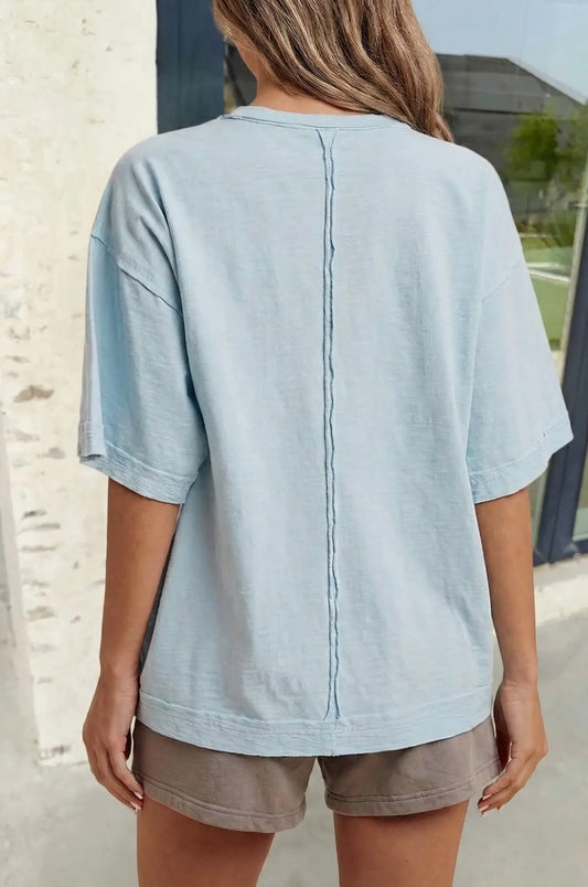 Mallard Moments Oversized Tee – Mist Blue