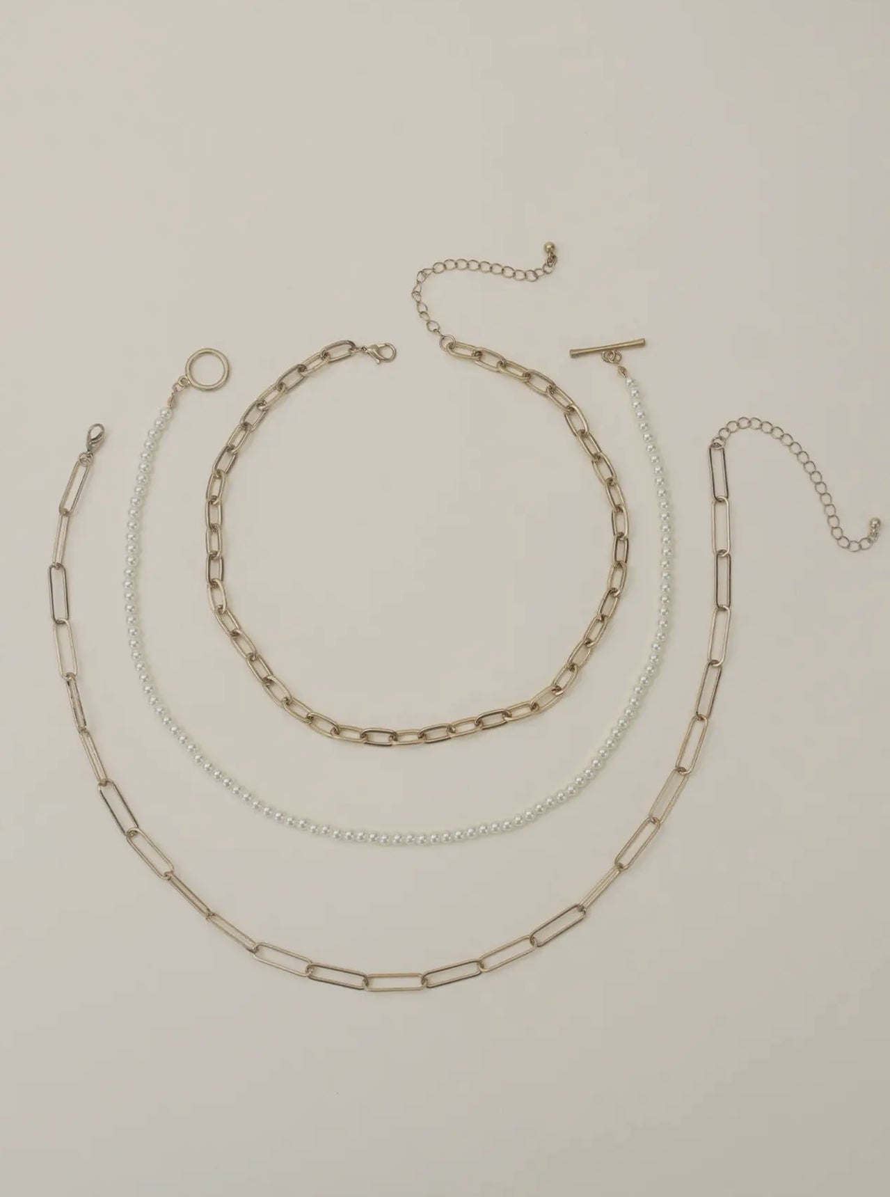 Pearl and Gold Necklace Set