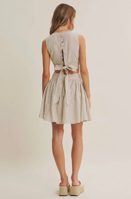 Seaside Breeze Open Back Mini Dress