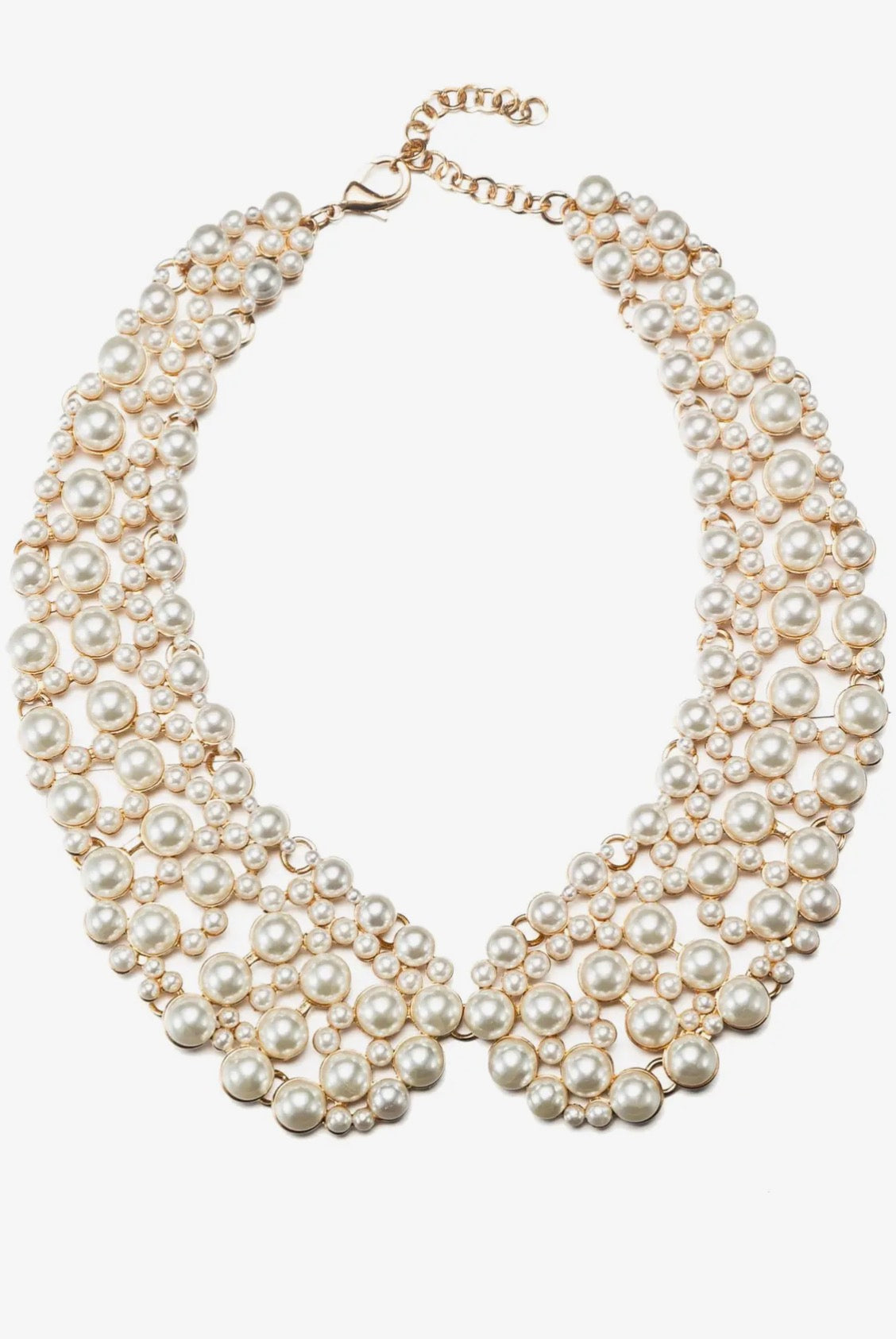 Diana Pearl and Gold Collar Necklace