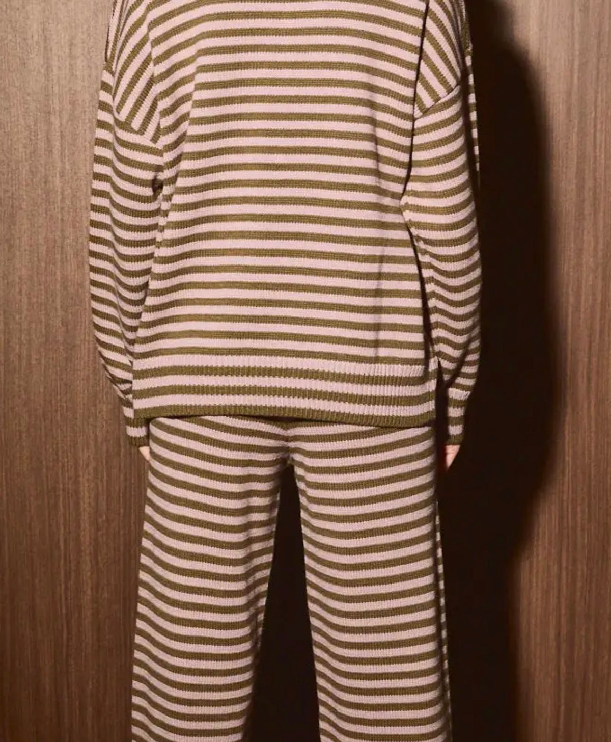 Kandy Striped Loungewear Mauve/Olive
