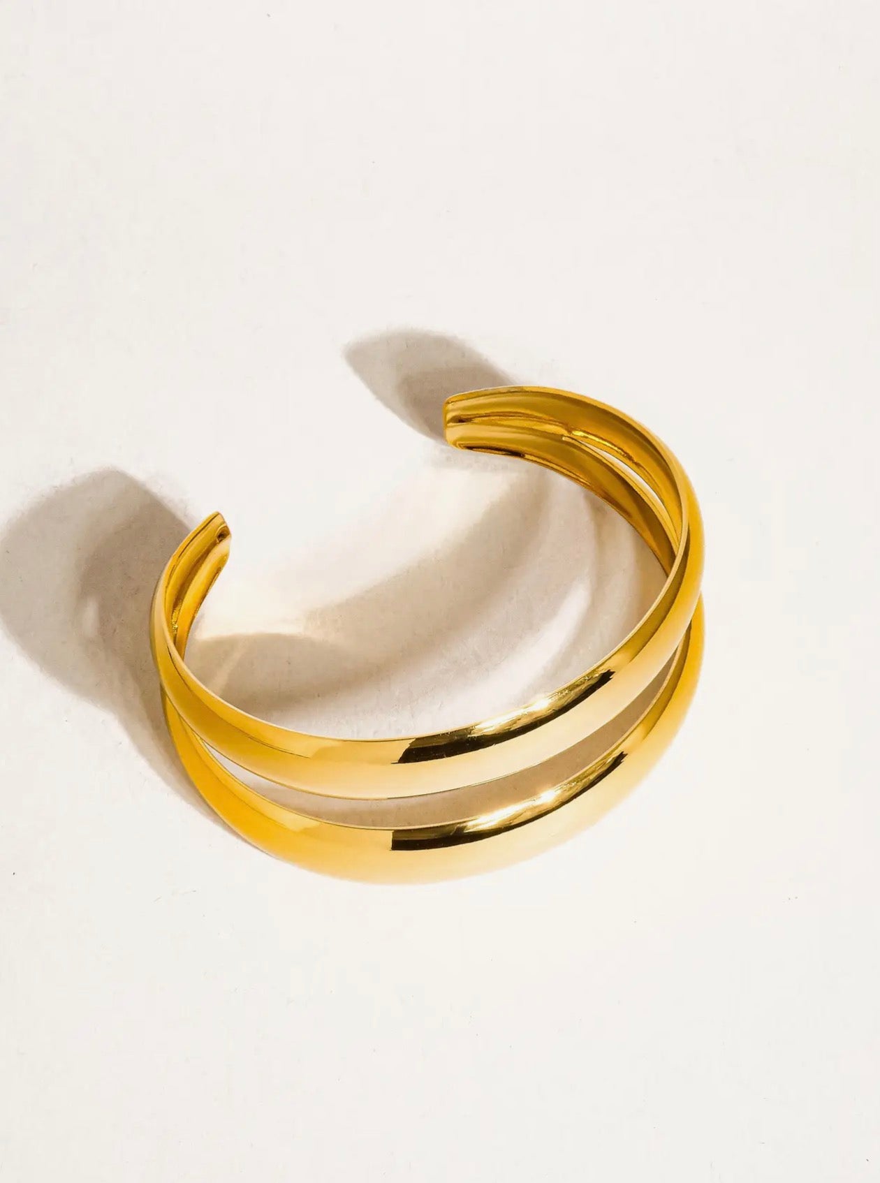 Ronan 18K Gold Layered Bangle