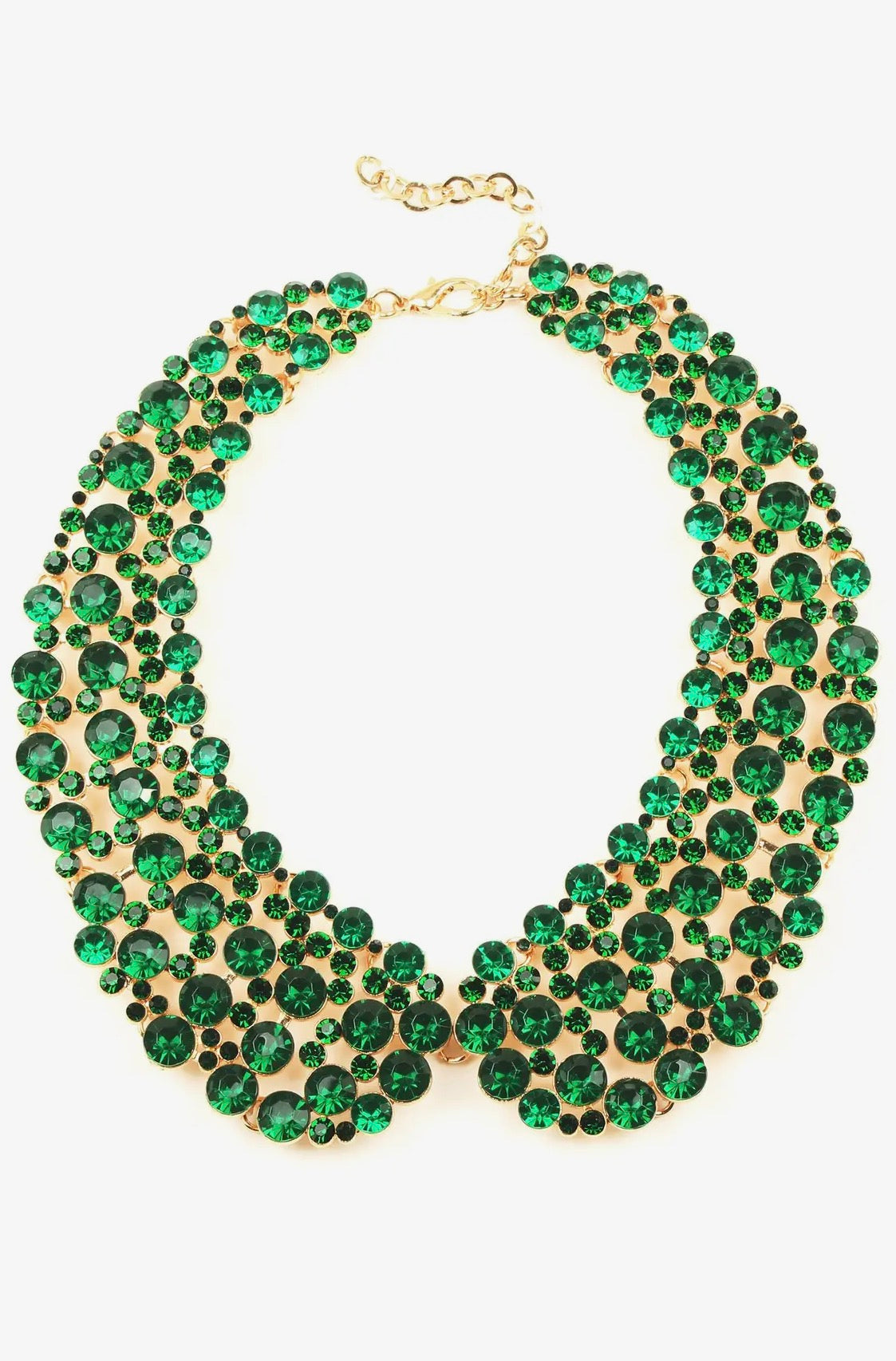 Diana Emerald and Gold Collar Necklace