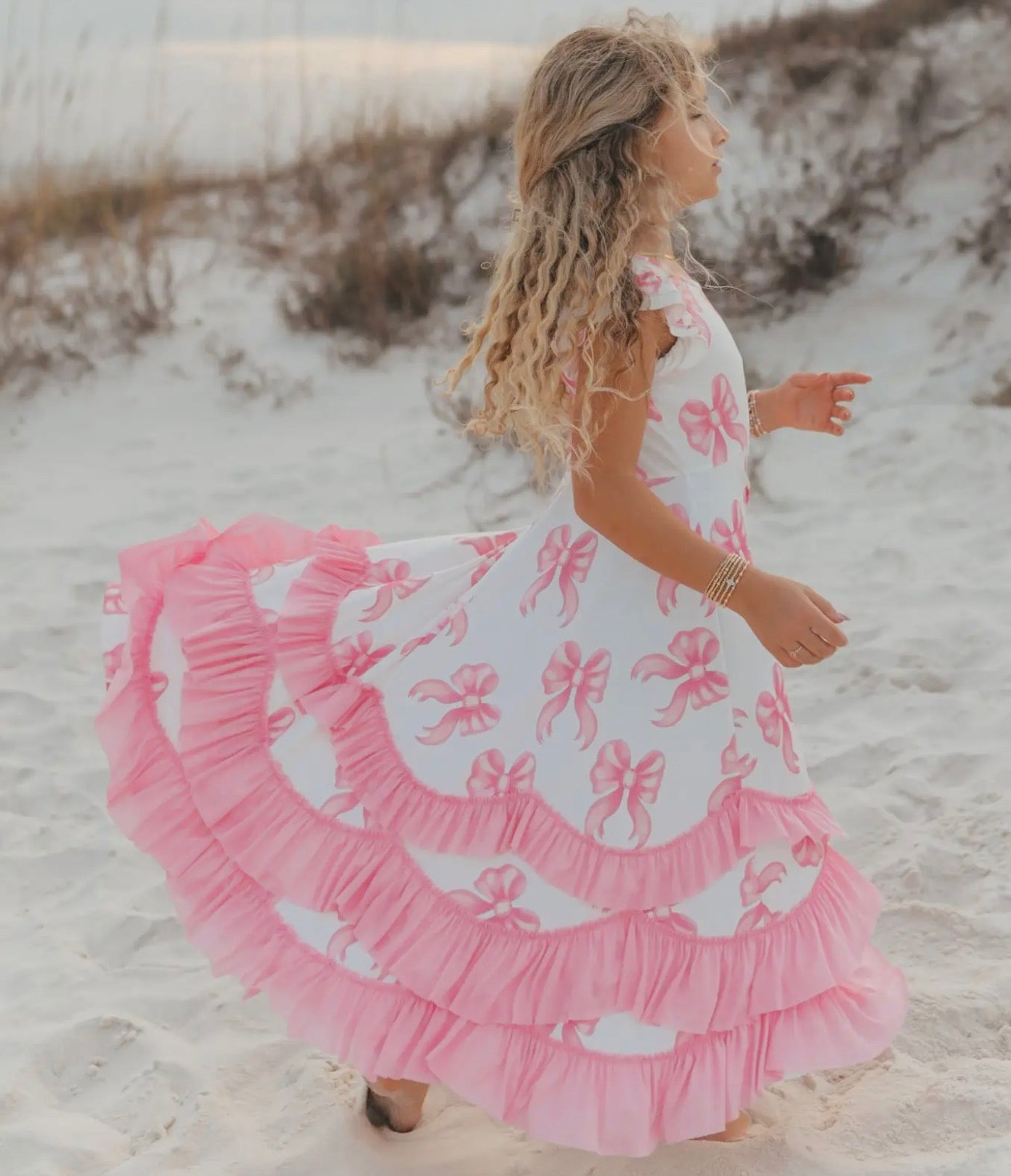 Pretty in Bows Ruffle Dress