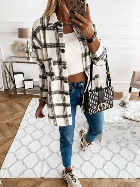 Oversized Plaid Shacket image 1