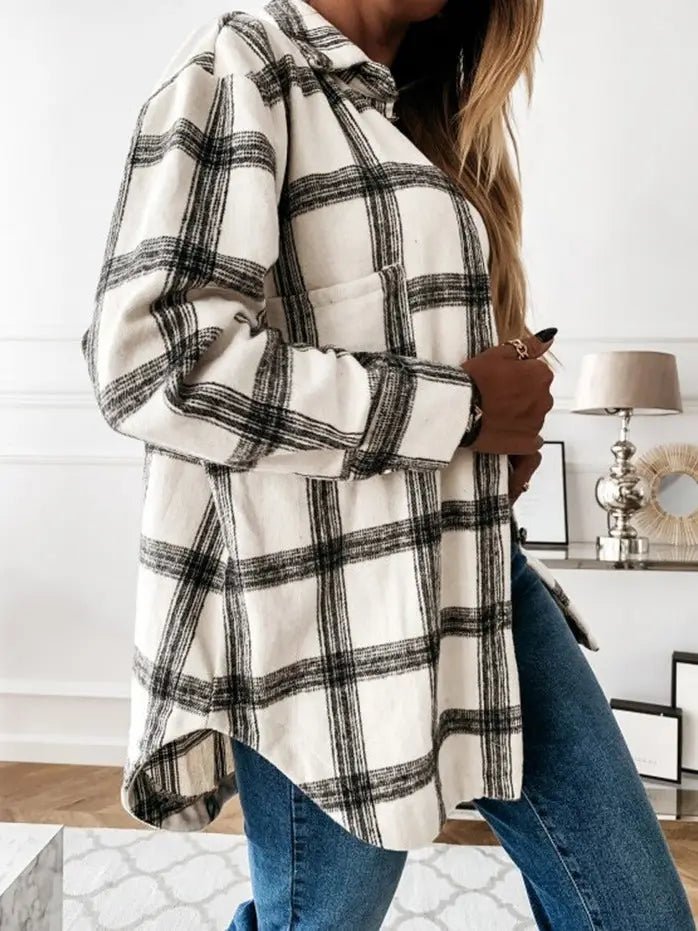 Oversized Plaid Shacket image 3
