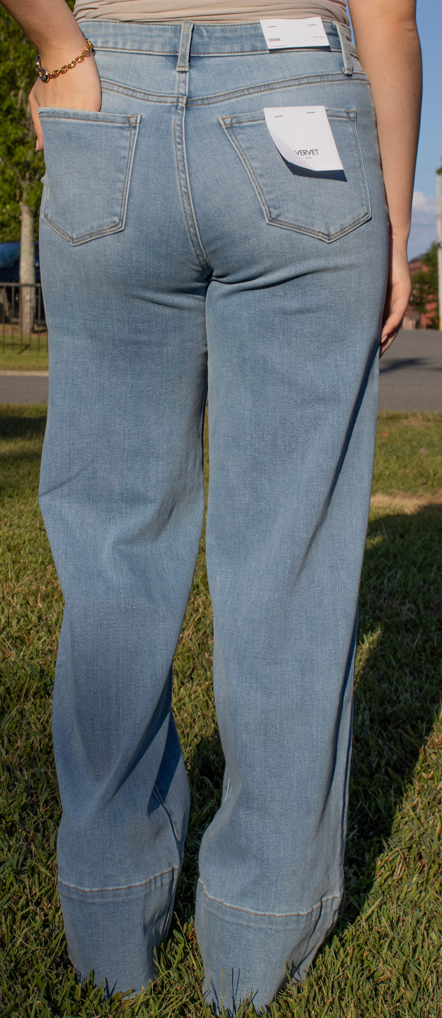Vervet High Rise Wide Leg Jeans image 3