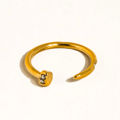 18K Non-tarnish Wrap Around Nail Ring image 2