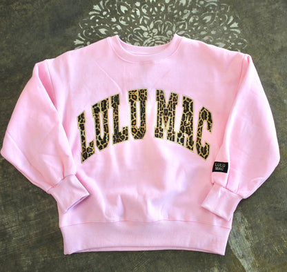 Lulu Mac Pink with Leopard Sweater