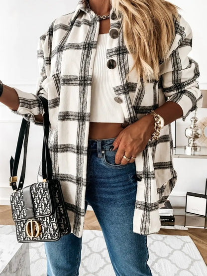 Oversized Plaid Shacket image 0