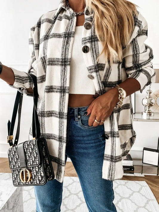 Oversized Plaid Shacket image 0
