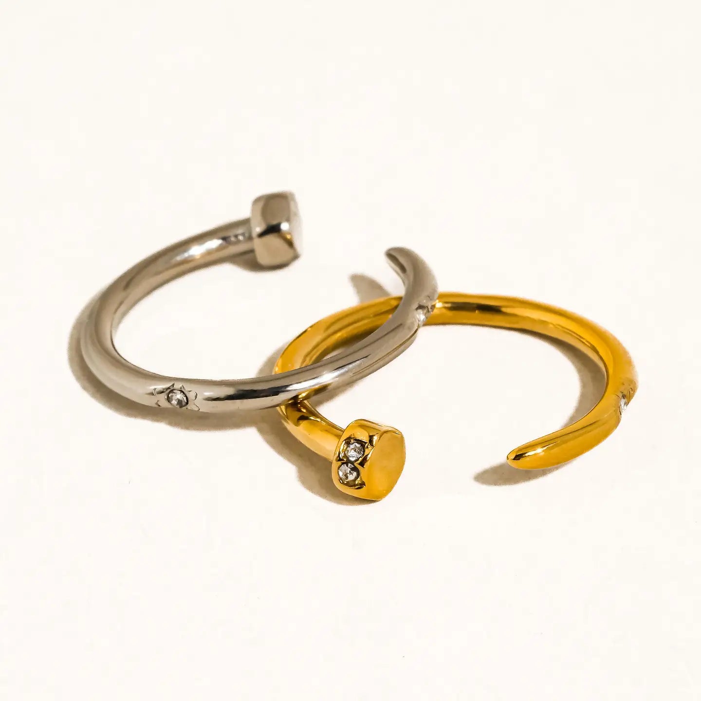 18K Non-tarnish Wrap Around Nail Ring image 0