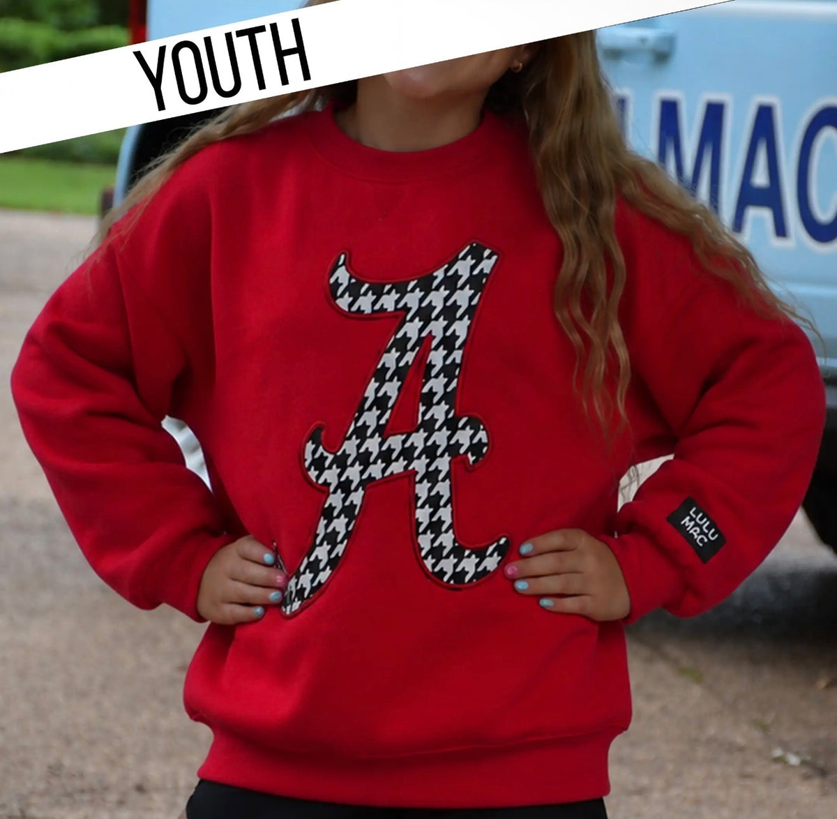 Youth Lulu Mac Houndstooth Sweatshirt
