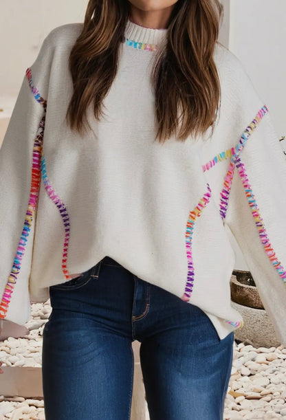 Color Pop Cozy Knit Sweater