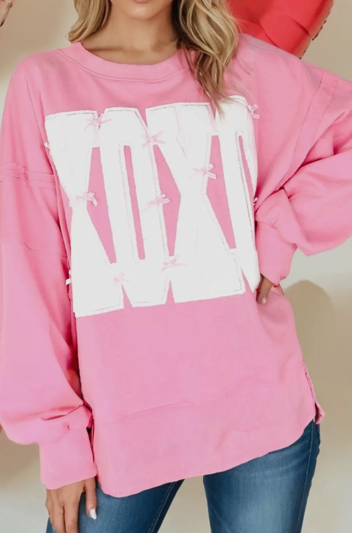 Sequin Pretty in Pink XOXO