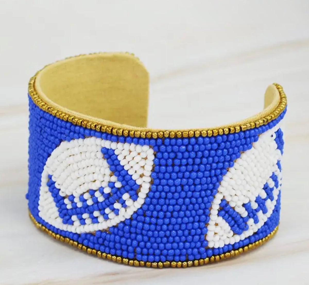 Game Day Football Beaded Cuff