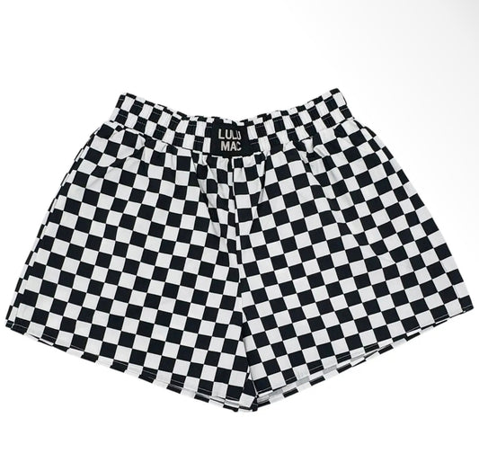Lulu Mac Checkered Black/White Boxers