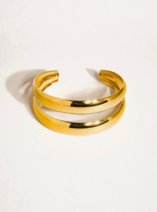 Ronan 18K Gold Layered Bangle