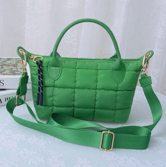 Quilted Puffer Crossbody in Green 💚