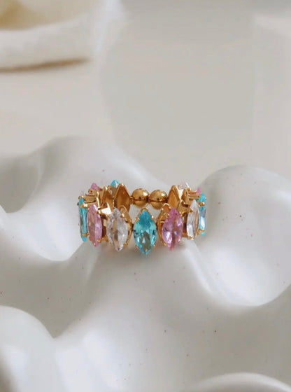 Briony 18K Gold Mulit-color Ring