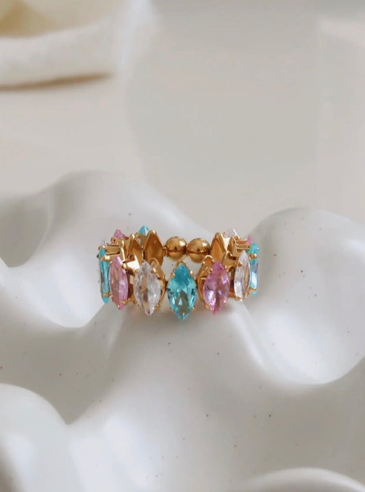 Briony 18K Gold Mulit-color Ring