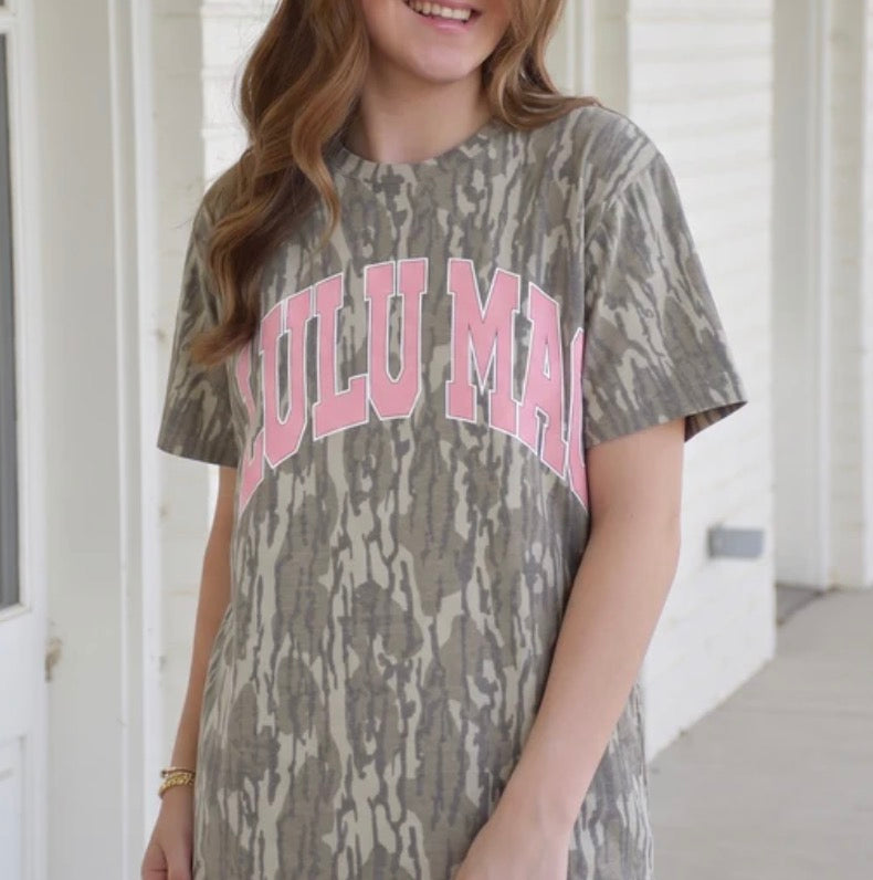 Lulu Mac/Mossy Oak Camo Tee Pink