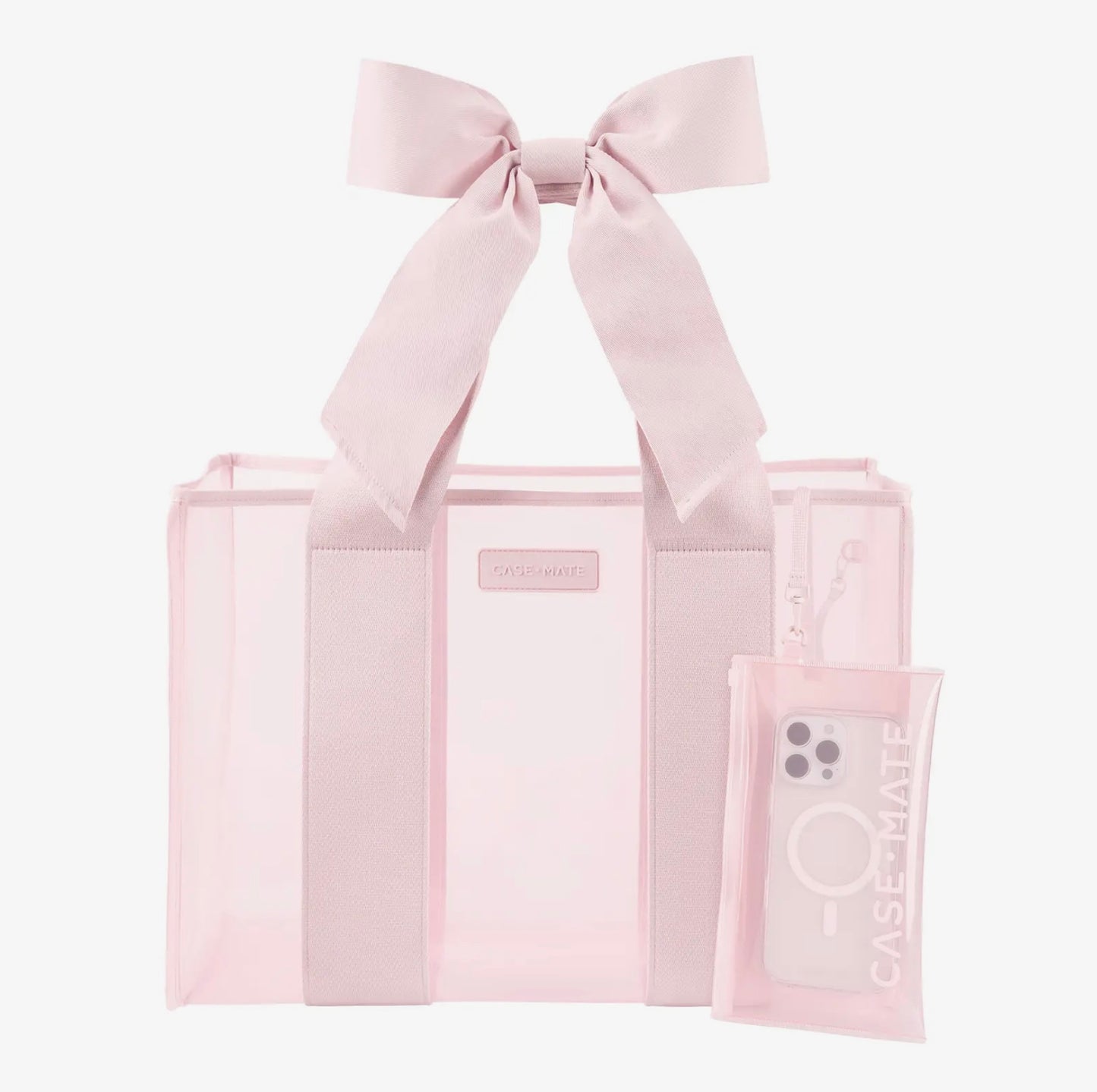 Morgan Case-Mate Pink Bow Jelly Tote