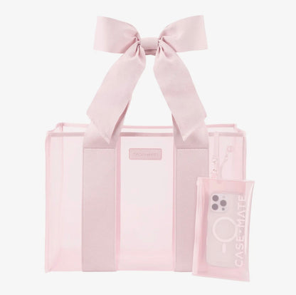 Morgan Case-Mate Pink Bow Jelly Tote