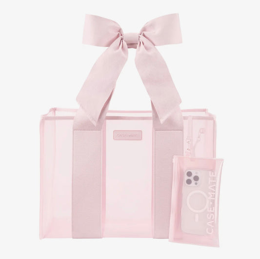 Morgan Case-Mate Pink Bow Jelly Tote