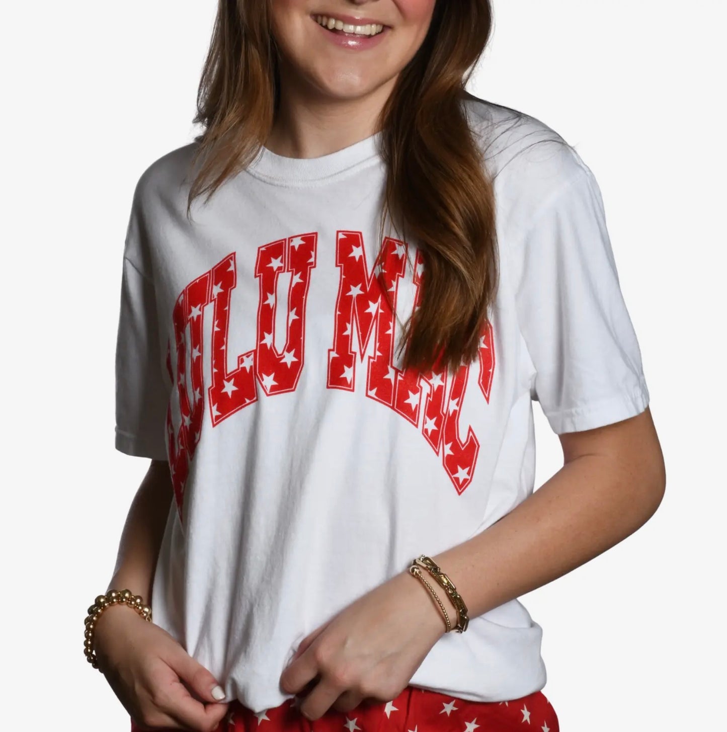 Lulu Mac Red Star Comfort Color Tee