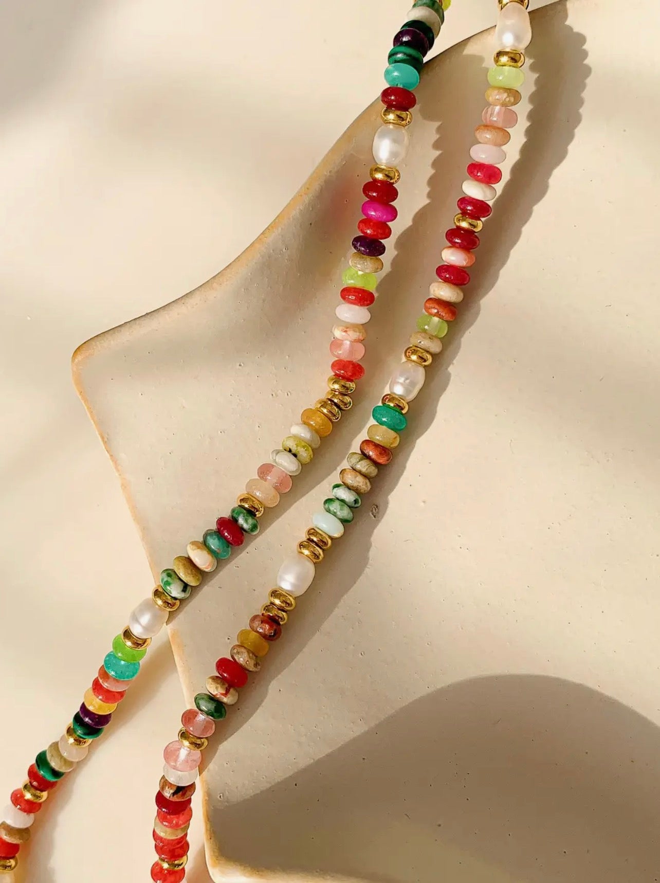 Sunny Non-Tarnish Boho Beaded Necklace