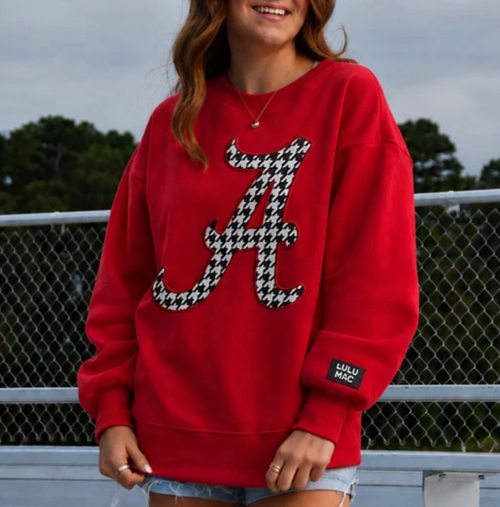 Lulu Mac Houndstooth A Sweatshirt