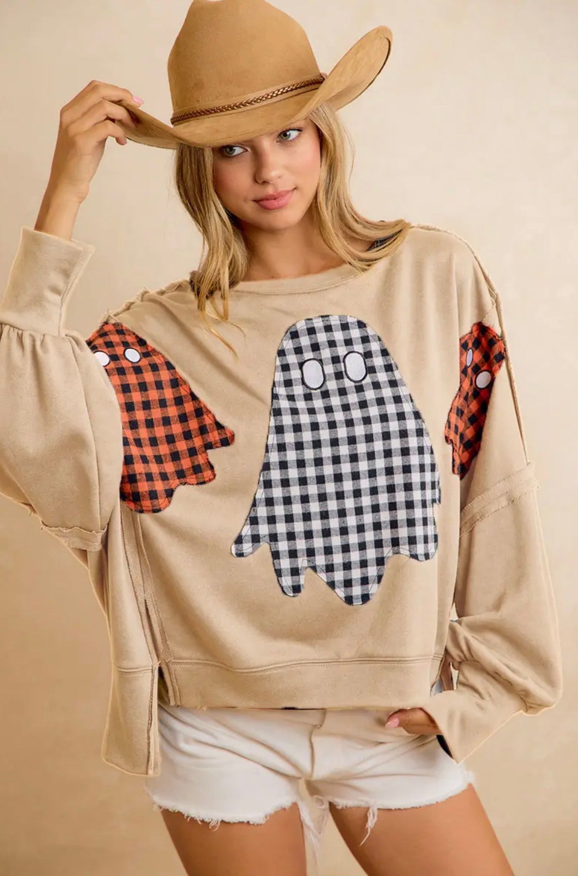 Gingham Ghost Sweater